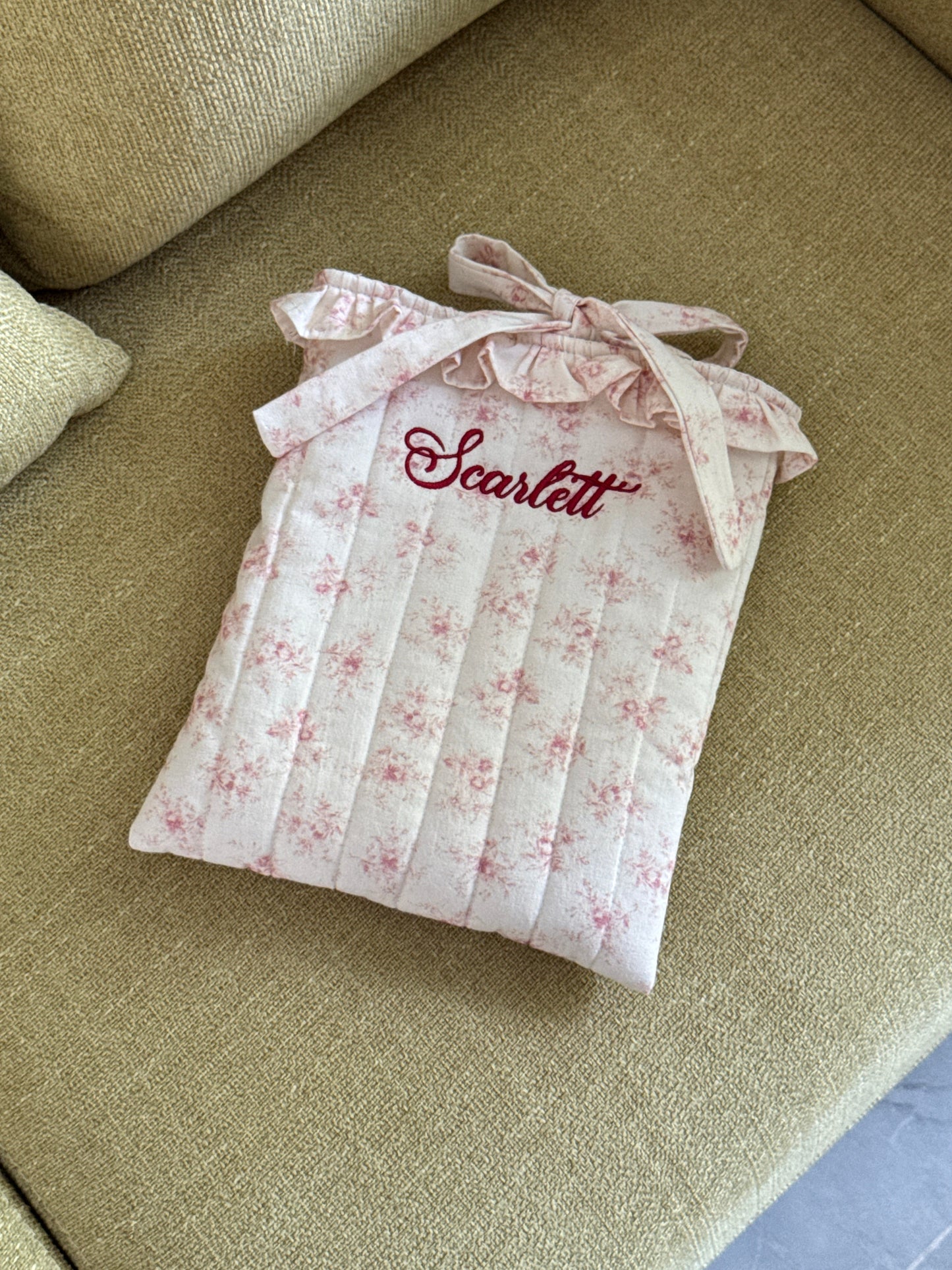 Book Sleeve - Poetic Bloom - Custom Name