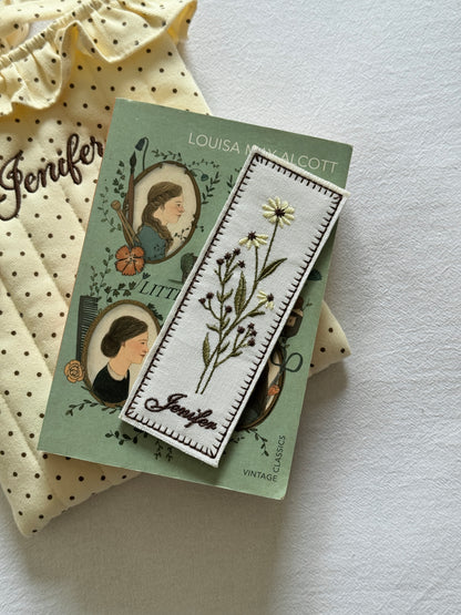 Embroidered Bookmark - Daisy