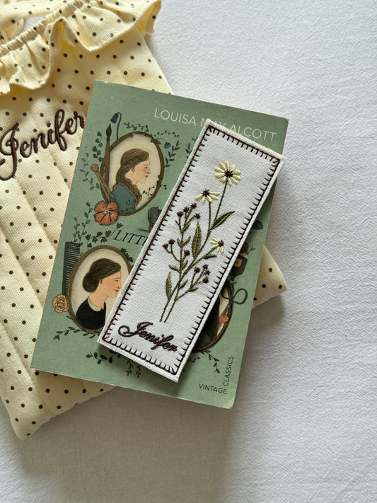 Embroidered Bookmark - Daisy