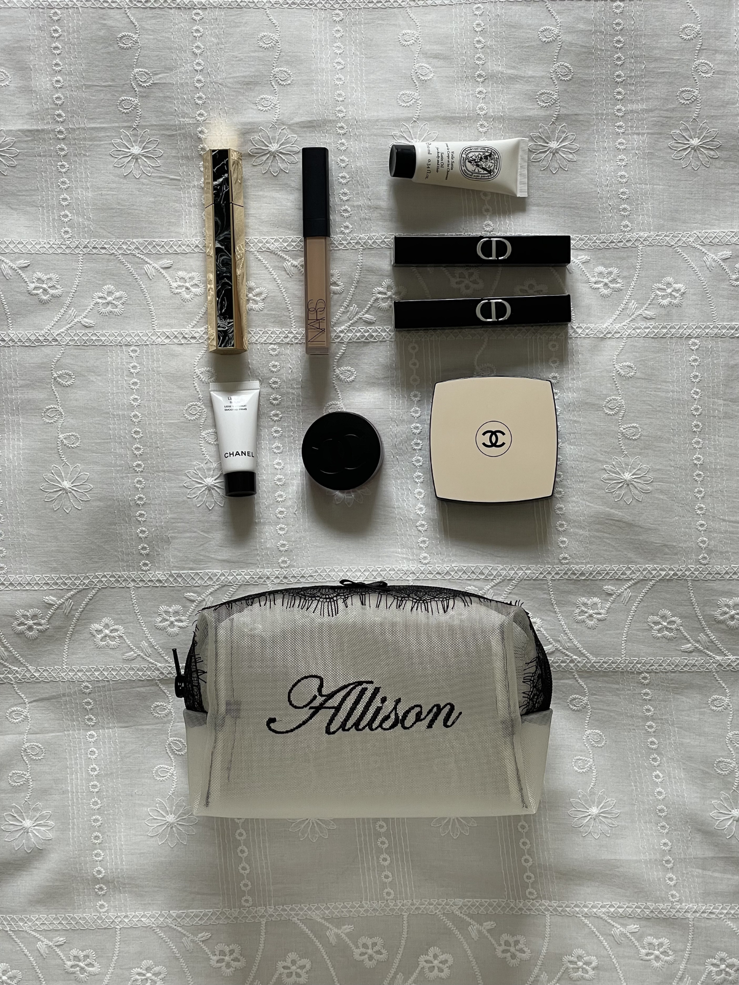 Makeup Pouch - Noir Secret 2 - Custom Name