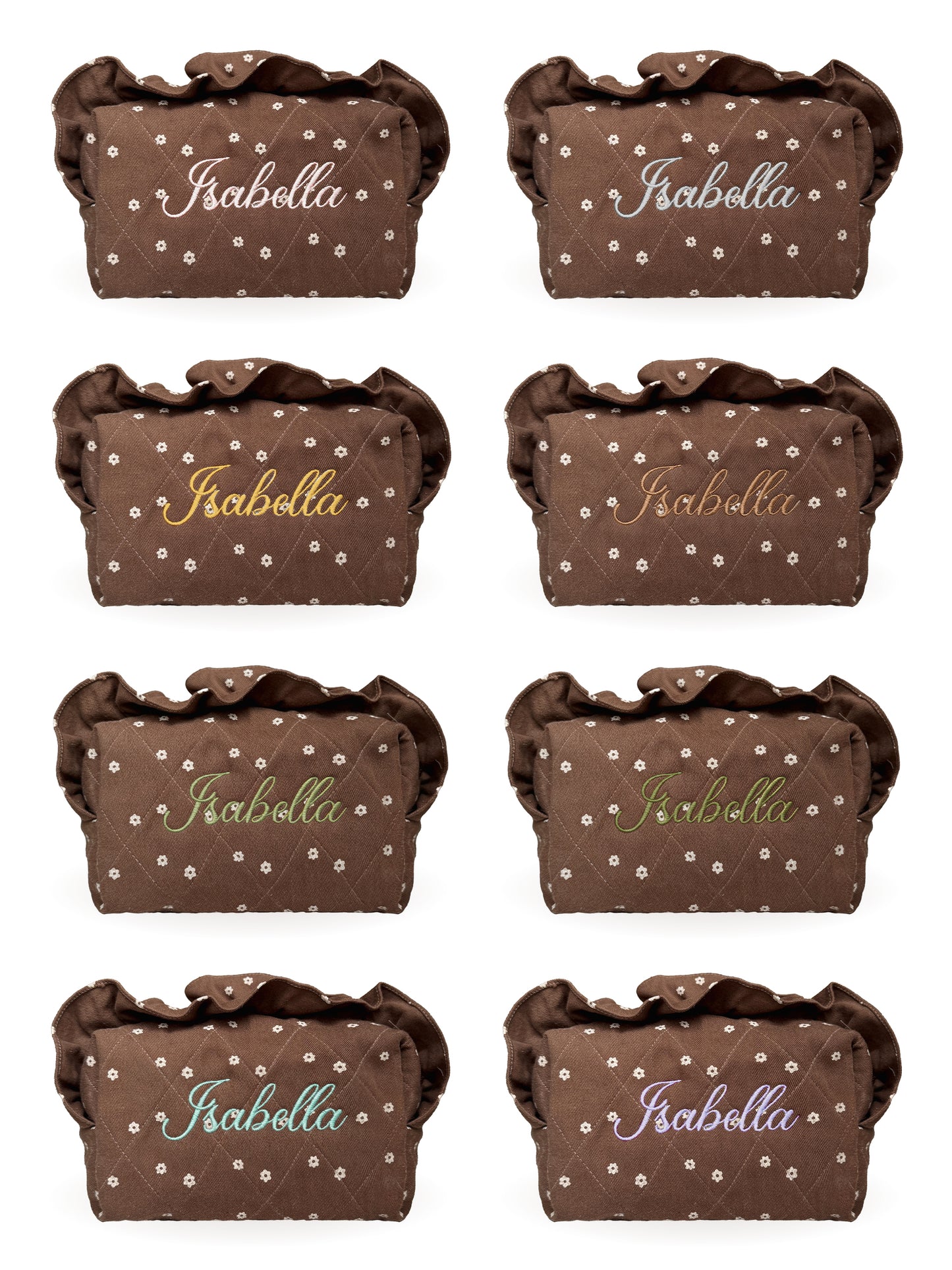 Makeup Pouch - Cocoa 2 - Custom Name