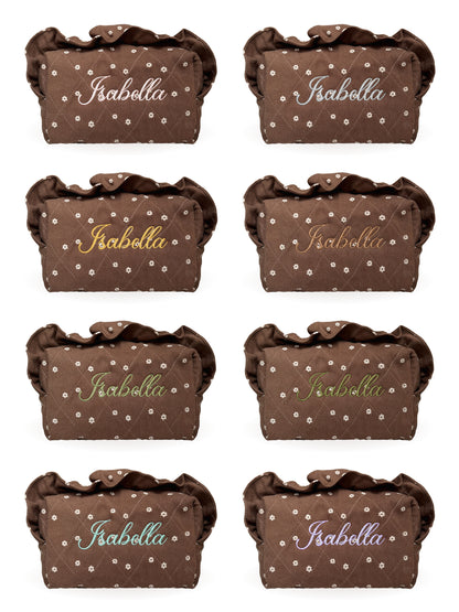 Makeup Pouch - Cocoa 2 - Custom Name