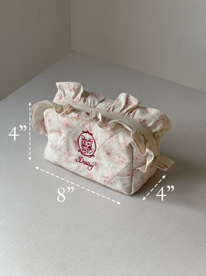 Makeup Pouch - Poetic Bloom - Custom Pet Image