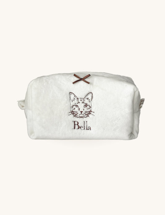 Makeup Pouch - Fuzzy - Custom Pet Image