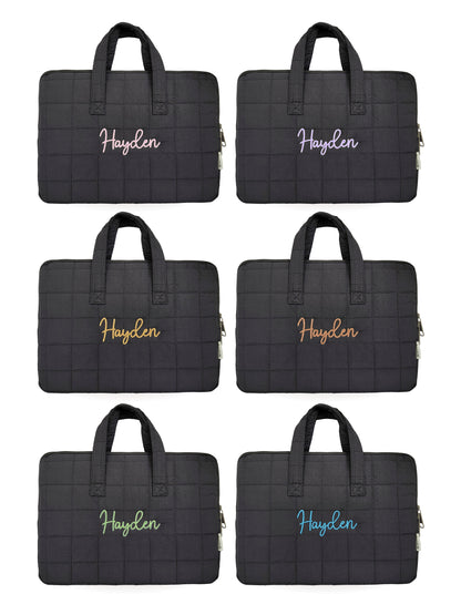 Laptop Sleeve - Modern Black - Custome Name