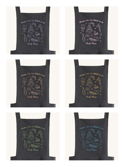 Apron - "Cheers. Cin Cin. Salud. Santé" - Customizable
