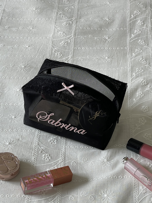 Makeup Pouch - Noir Secret 3 - Custom Name