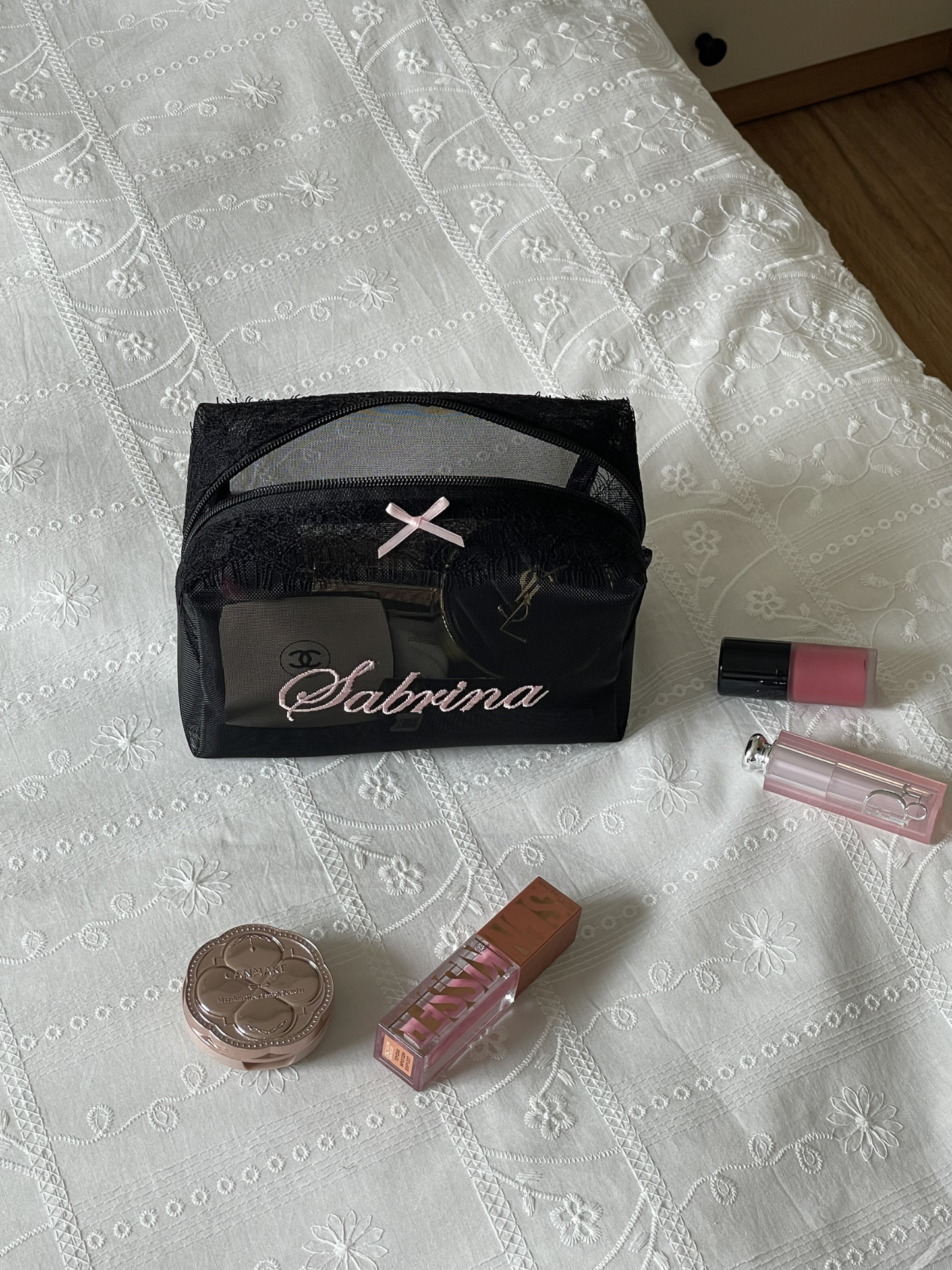 Makeup Pouch - Noir Secret 3 - Custom Name
