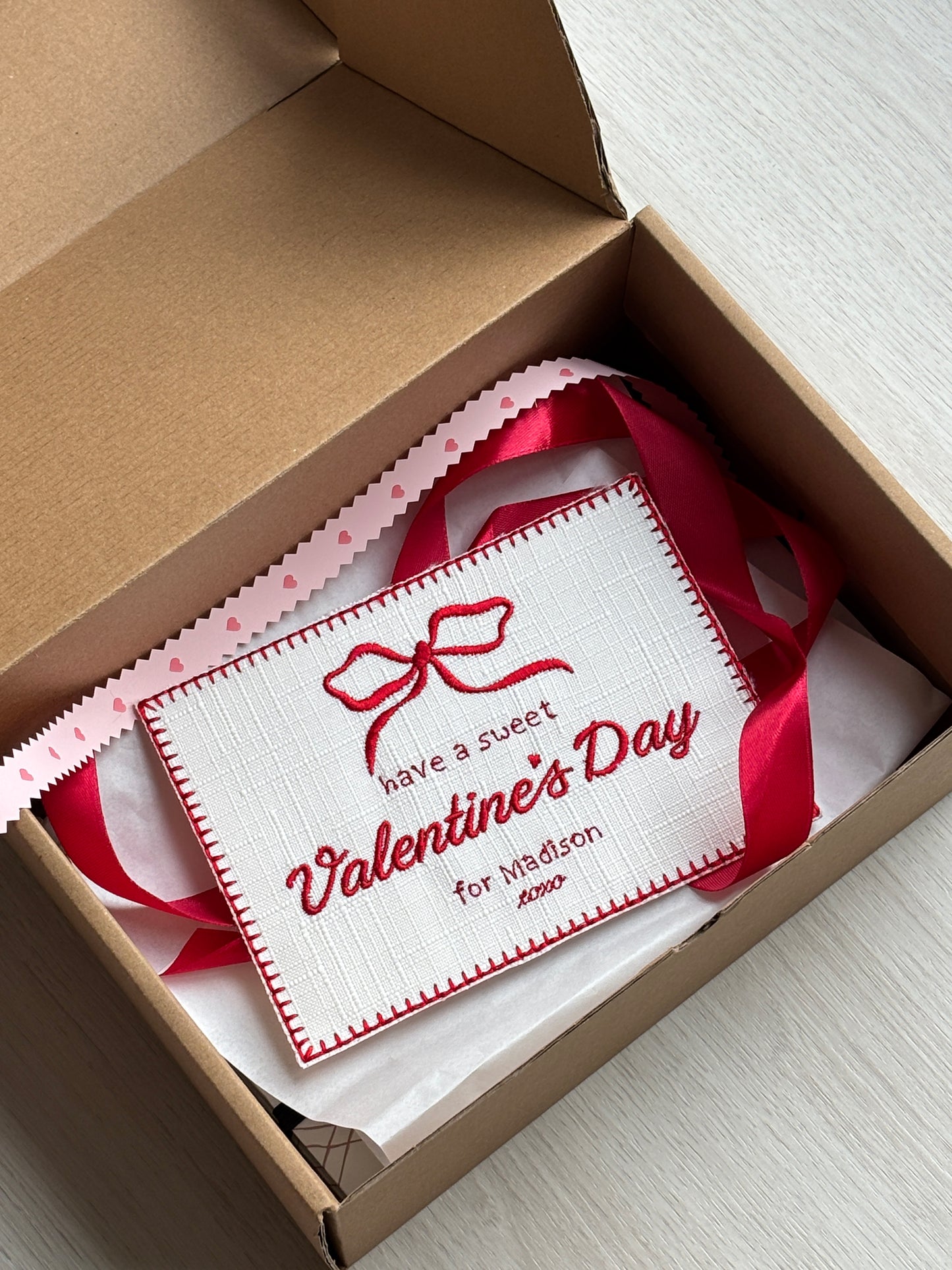 Embroidered Love Card - Sweet Valentines