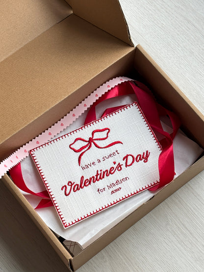 Embroidered Love Card - Sweet Valentines