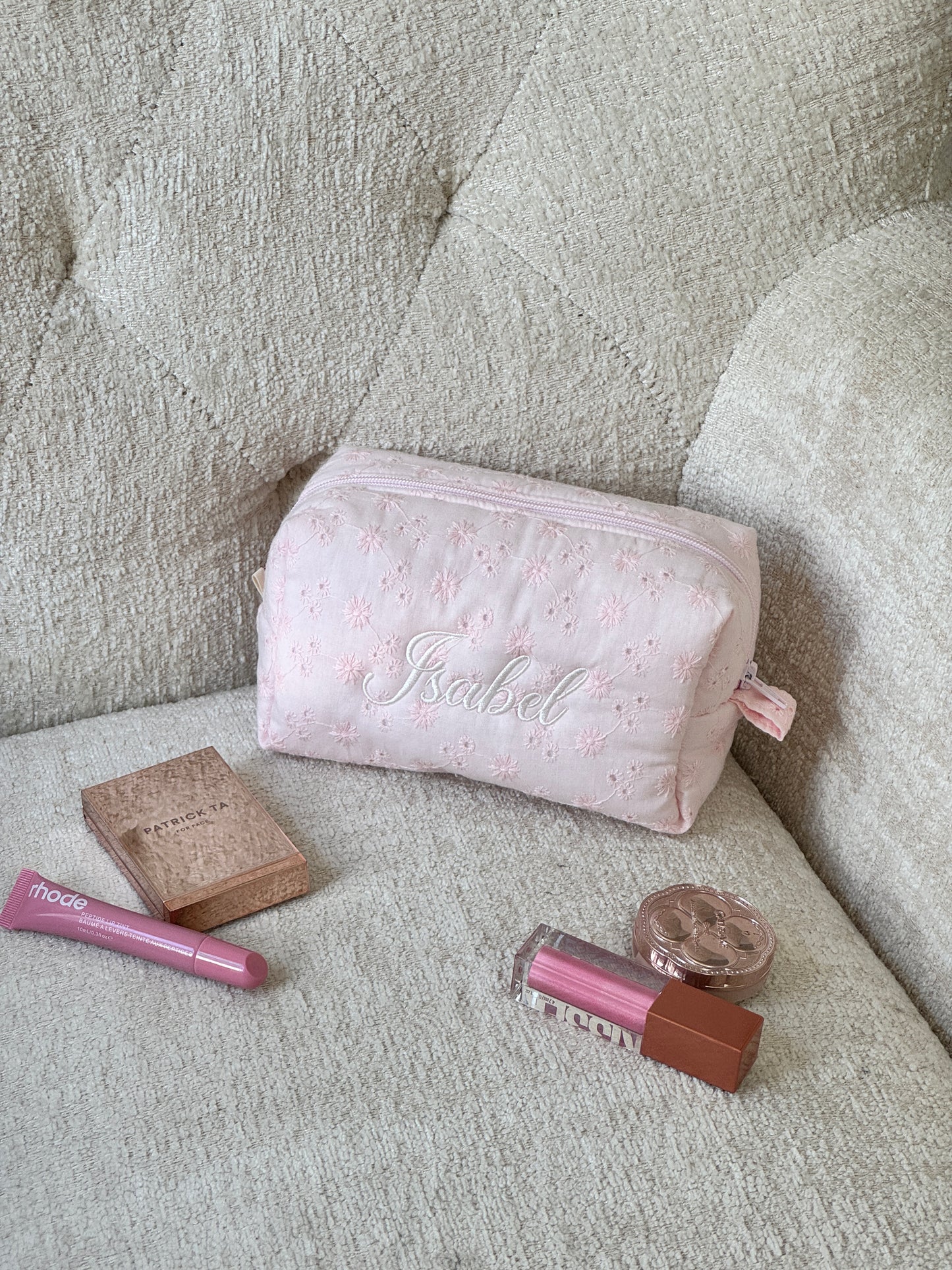 Makeup Pouch - Cherry Blossom - Custom Name