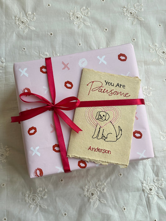 Embroidered Love Card - Pawsome