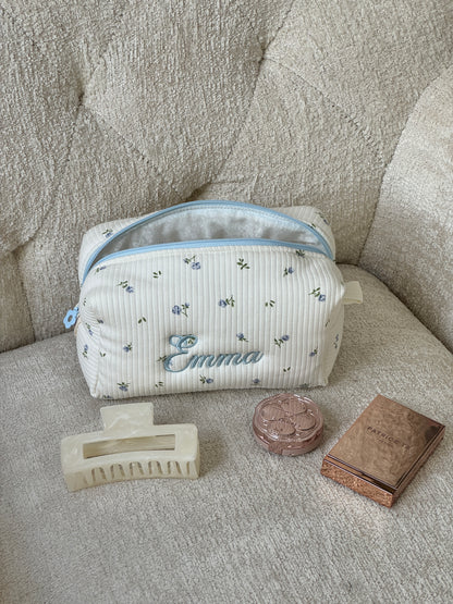 Makeup Pouch - Bluebell - Custom Name