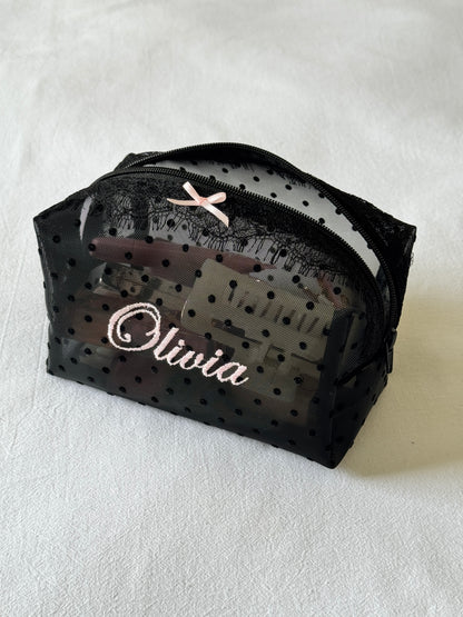Makeup Pouch - Noir Secret 5 - Custom Name