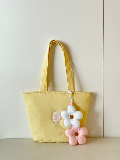Personalized Puffer Shoulder Bag with Monogram Embroidery - 14x10 inches