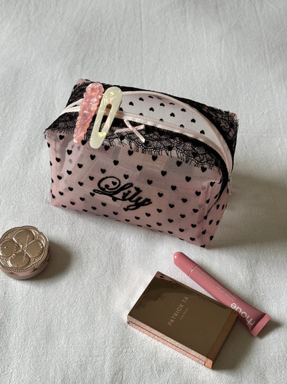 Makeup Pouch - Blush Secret 4 - Custom Name