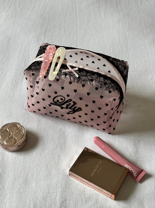 Makeup Pouch - Blush Secret 4 - Custom Name