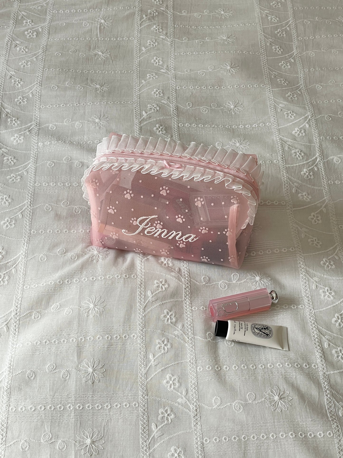 Makeup Pouch - Blush Secret 1 - Custom Name