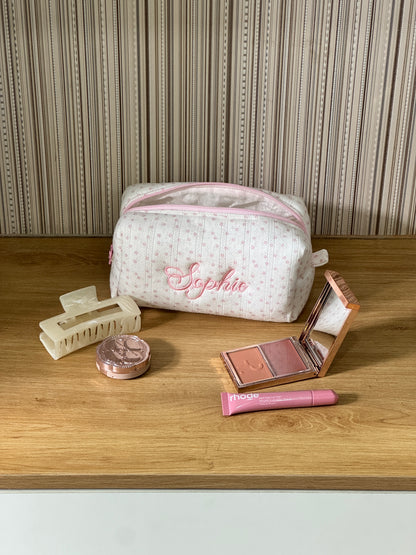 Makeup Pouch - Sweet Meadow - Custom Name