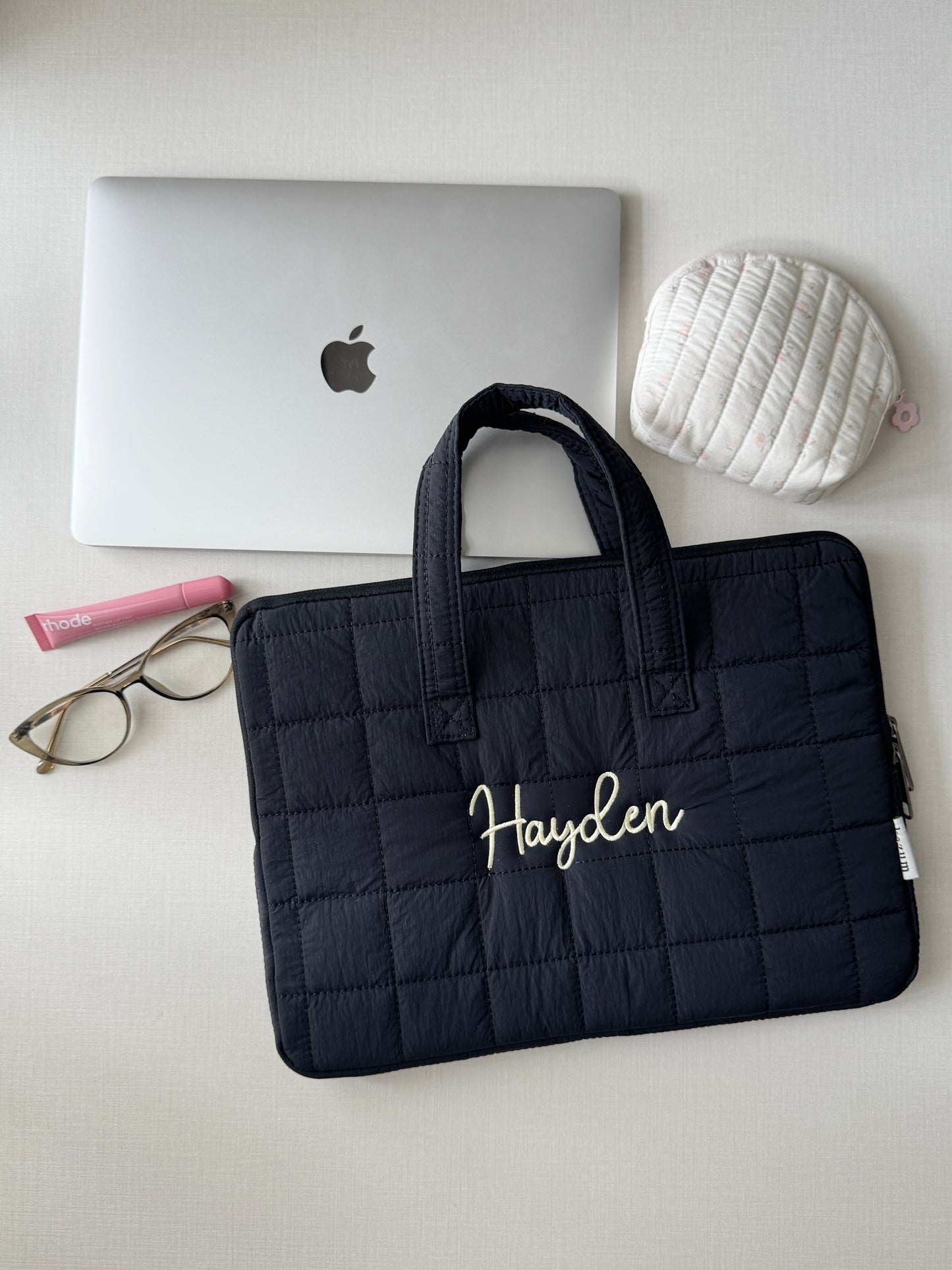 Laptop Sleeve - Modern Black - Custome Name