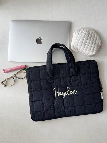 Laptop Sleeve - Modern Black - Custome Name