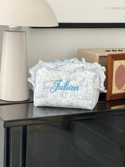 Makeup Pouch - Woodland Toile - Custom Name