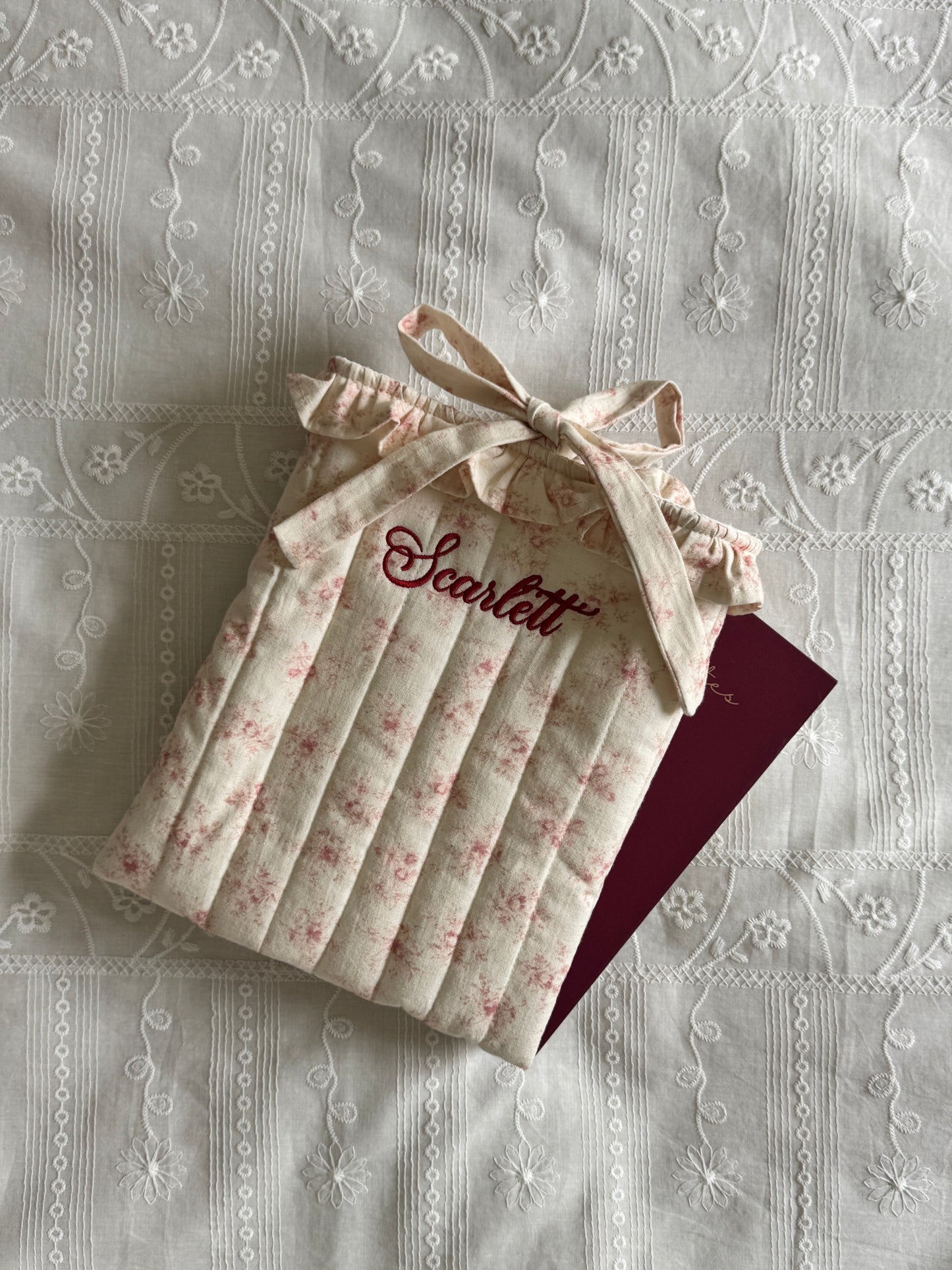 Book Sleeve - Poetic Bloom - Custom Name