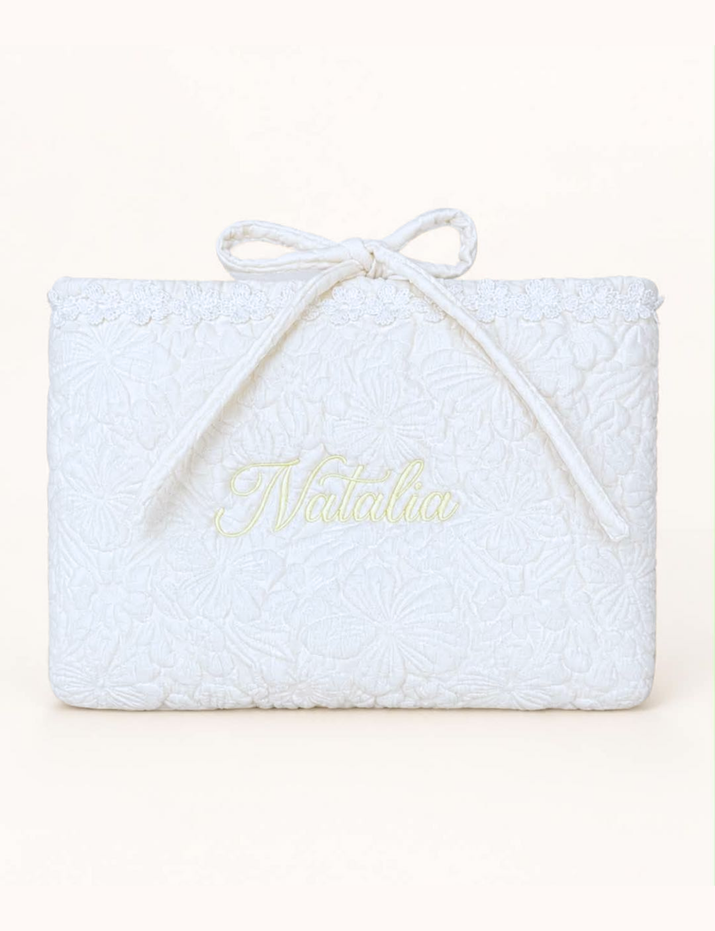 Book Sleeve - White Garden - Custom Name