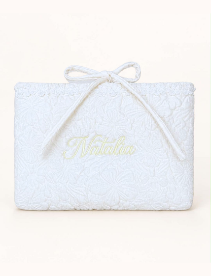 Book Sleeve - White Garden - Custom Name