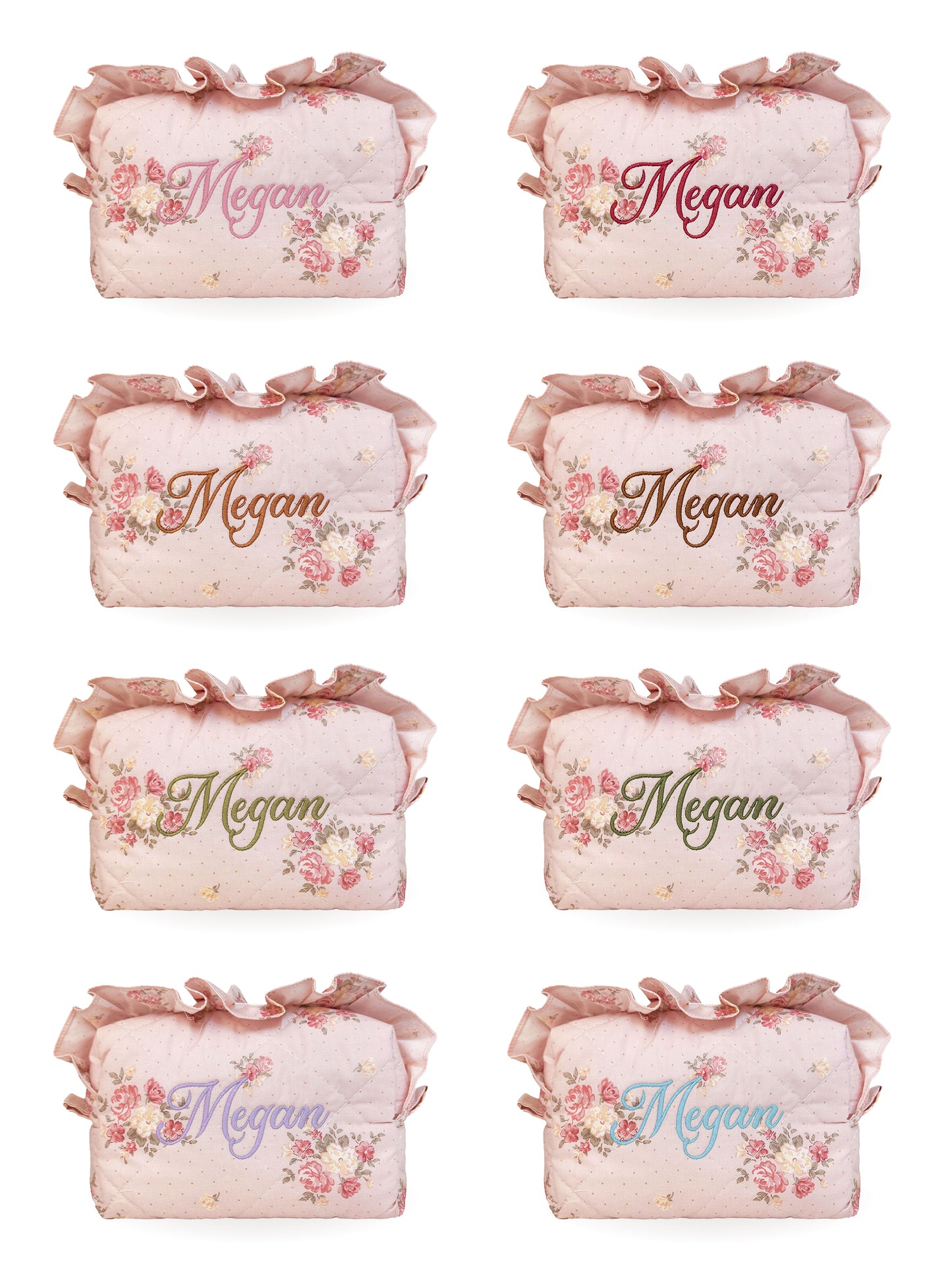 Makeup Pouch - Rosy - Custom Name