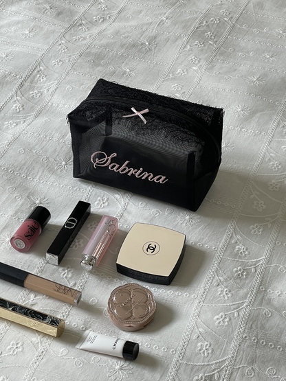 Makeup Pouch - Noir Secret 3 - Custom Name