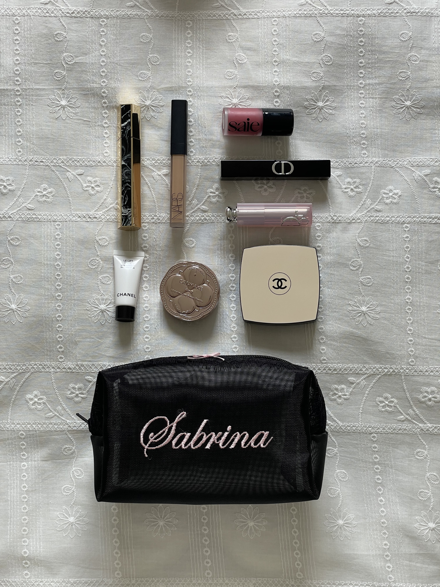 Makeup Pouch - Noir Secret 3 - Custom Name