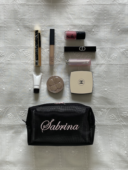 Makeup Pouch - Noir Secret 3 - Custom Name