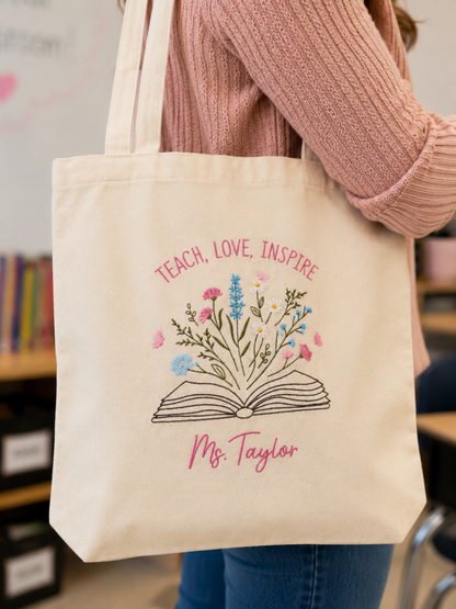 Tote - "Teach. Love. Inspire" - Customizable