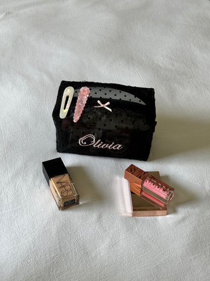 Makeup Pouch - Noir Secret 5 - Custom Name