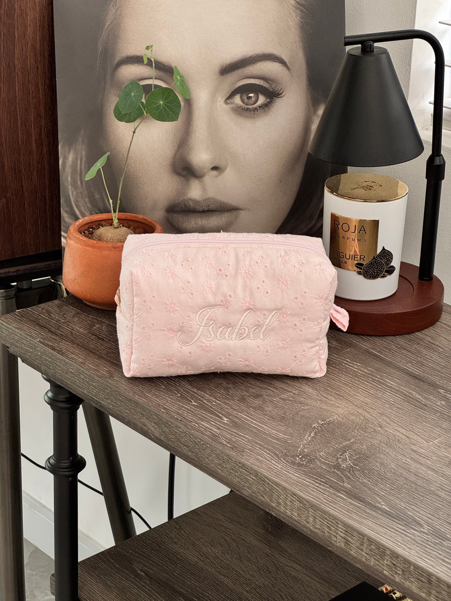 Makeup Pouch - Cherry Blossom - Custom Name