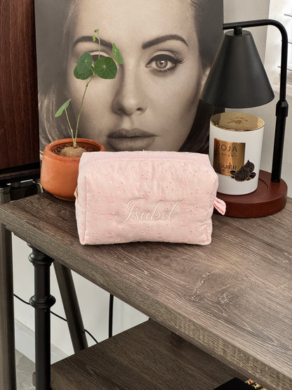 Makeup Pouch - Cherry Blossom - Custom Name