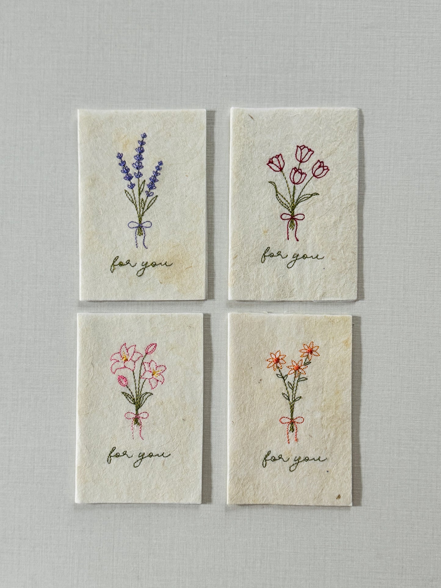 Embroidered Card - For You
