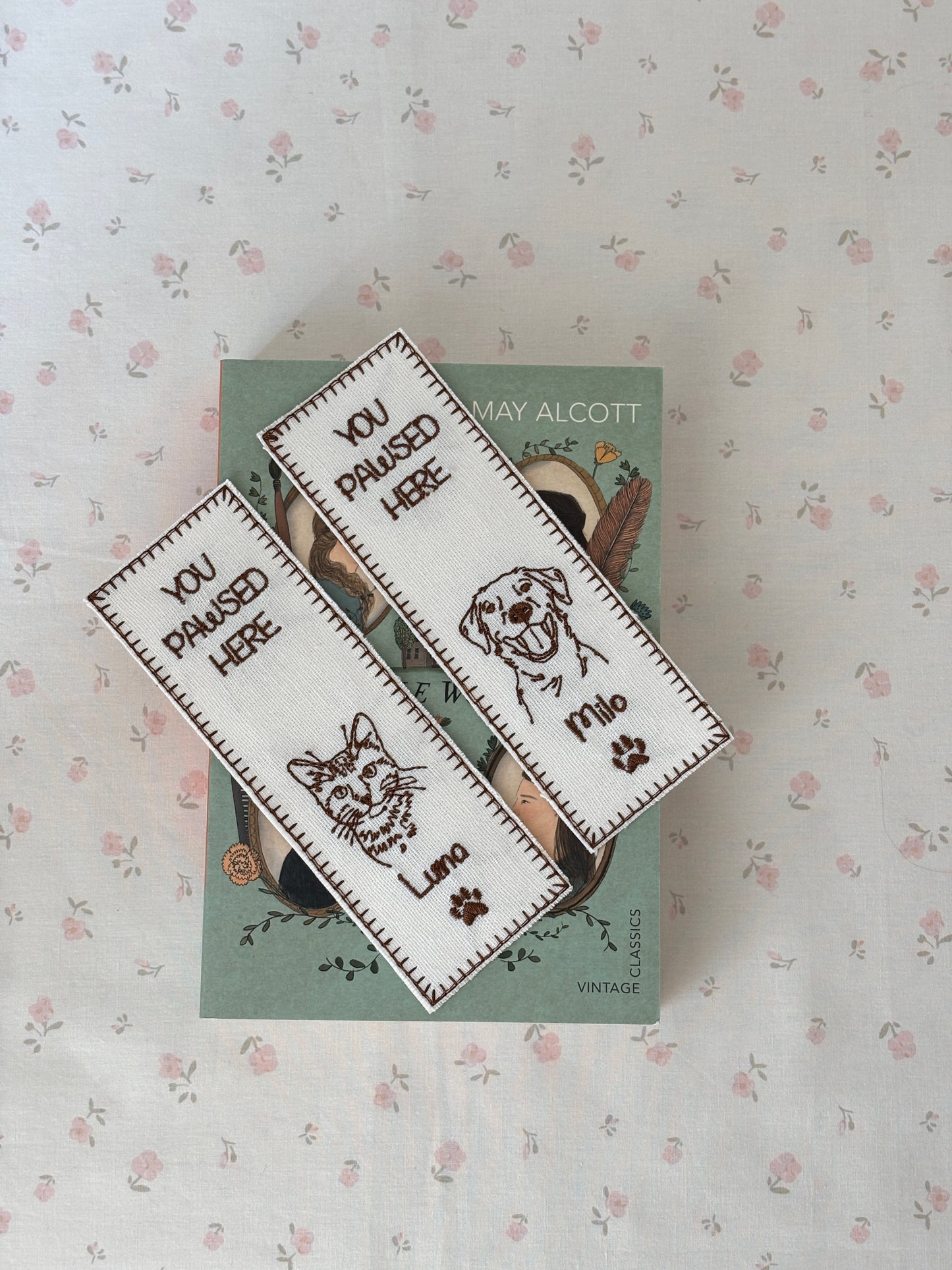 Embroidered Bookmark - Custom Pet Image