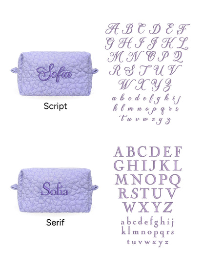 Makeup Pouch - Violet - Custom Name