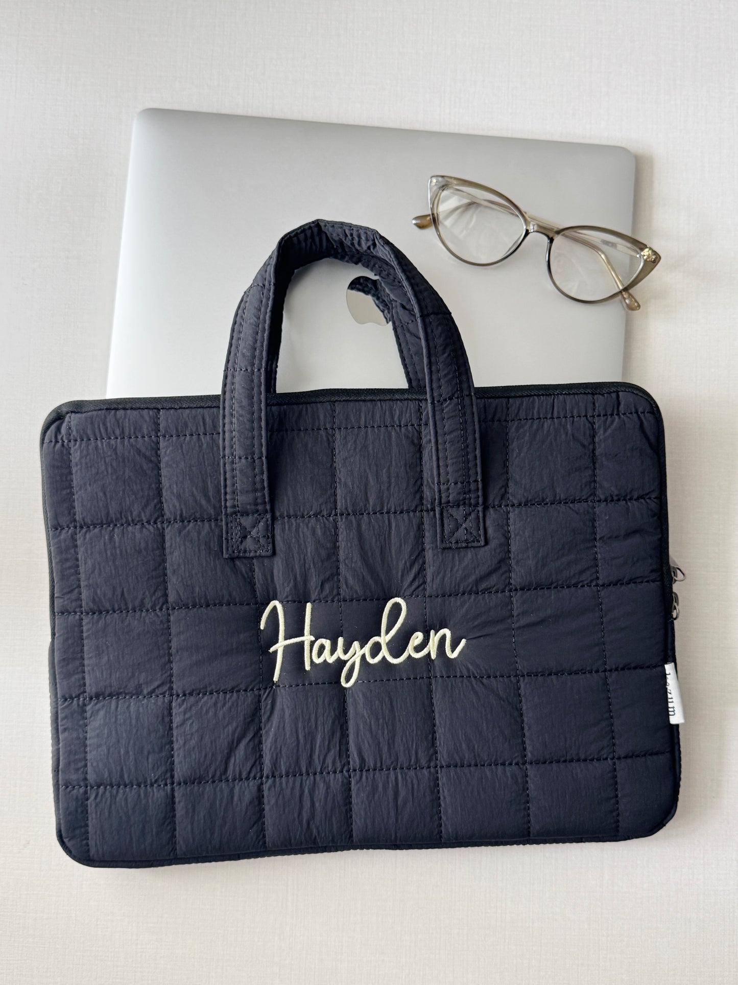 Laptop Sleeve - Modern Black - Custome Name