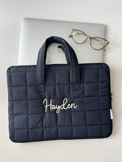Laptop Sleeve - Modern Black - Custome Name