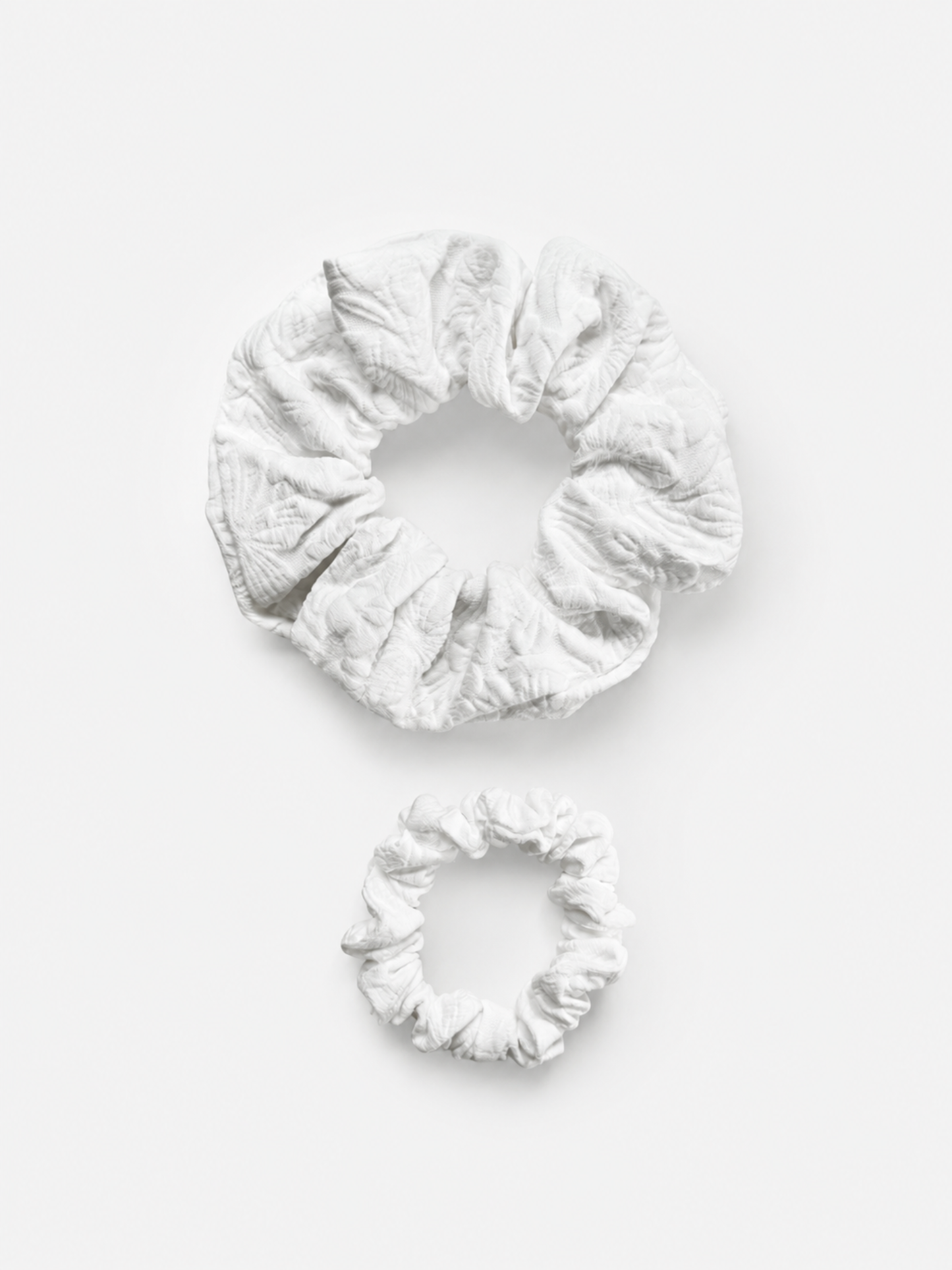 Scrunchies - White Garden