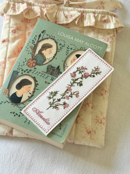 Embroidered Bookmark - Poetic Bloom