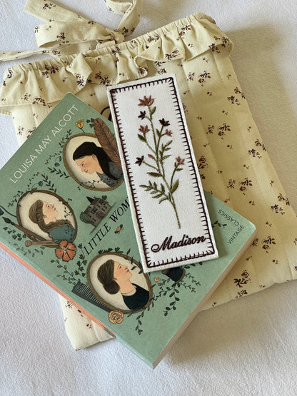 Embroidered Bookmark - Vintage Bloom