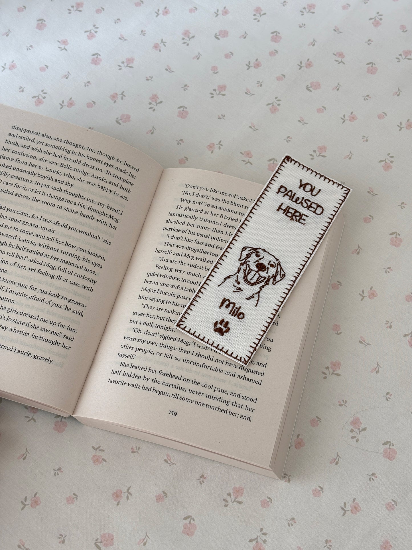 Embroidered Bookmark - Custom Pet Image