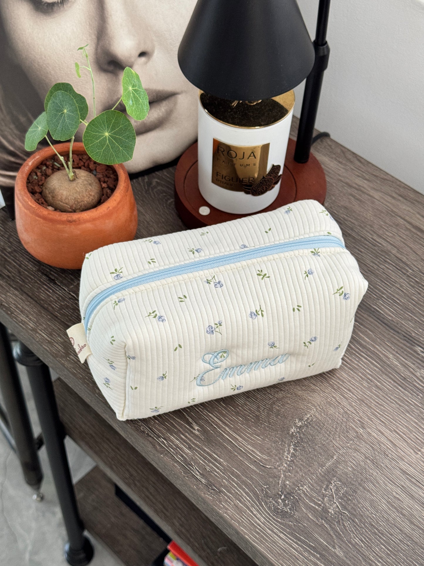 Makeup Pouch - Bluebell - Custom Name