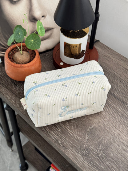 Makeup Pouch - Bluebell - Custom Name