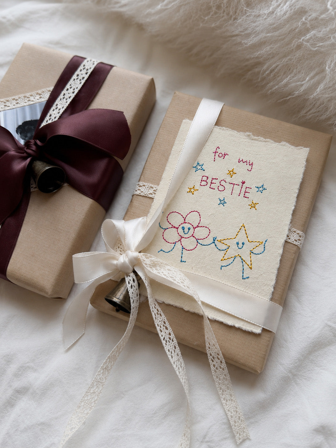Embroidered Card - For My Bestie