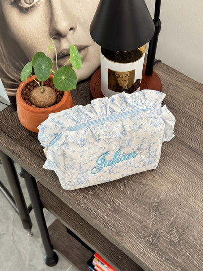 Makeup Pouch - Woodland Toile - Custom Name